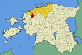 Harta comunei Nissi în cadrul Estoniei