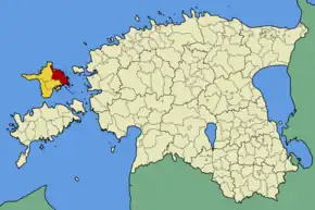 Harta comunei Pühalepa în cadrul Estoniei