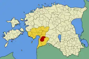 Harta comunei Surju în cadrul Estoniei