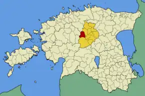 Harta comunei Väätsa în cadrul Estoniei