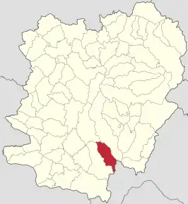 Amplasarea în cadrul județului