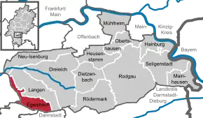 Poziția localității Egelsbach