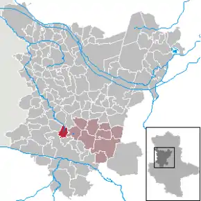 Poziția  Eggenstedt pe harta districtului Börde