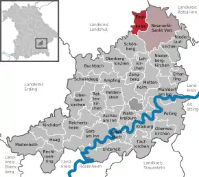 Poziția localității Egglkofen