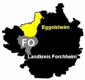 Poziția  Eggolsheim pe harta districtului Forchheim