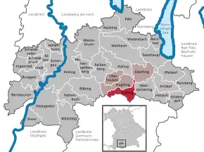 Poziția localității Eglfing