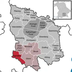 Poziția localității Egmating