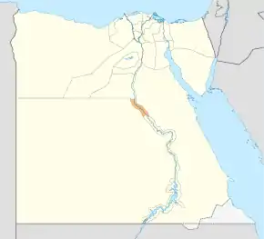 Harta guvernoratului Asyut în cadrul Egiptului