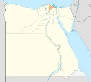 Harta guvernoratului Dakahlia  în cadrul Egiptului