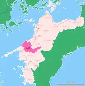 Poziția localității Ōzu, Ehime