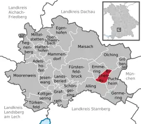 Poziția localității Eichenau