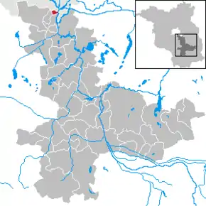 Poziția  Eichwalde pe harta districtului Dahme-Spreewald