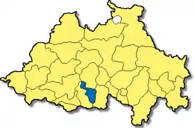 Poziția  Eitensheim pe harta districtului Eichstätt