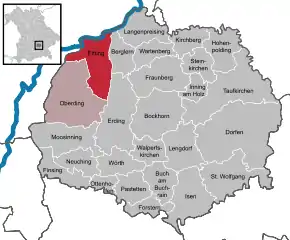 Poziția localității Eitting