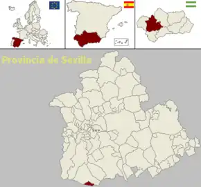 Poziția localității El Cuervo de Sevilla