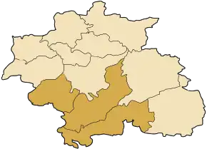 Localizarea districtului în cadrul provinciei
