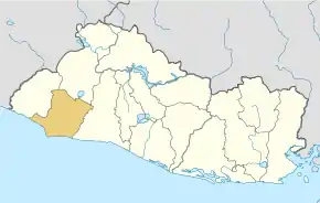 Harta departamentului Sonsonate în cadrul  statului El Salvador