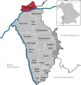 Poziția localității Elchingen