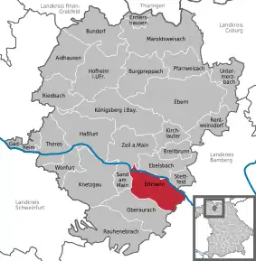 Poziția localității Eltmann