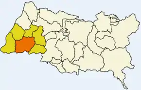 Poziția orașului Endingen am Kaiserstuhl pe harta districtului Emmendingen