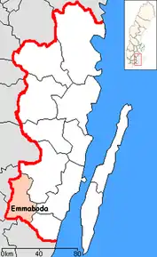 Localizarea comunei în cadrul comitatului