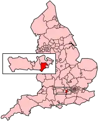 Poziția localității Bracknell Forest Borough