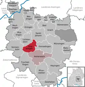 Poziția localității Engstingen