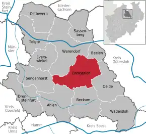 Poziția localității Ennigerloh