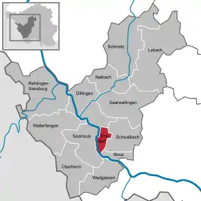 Poziția localității Ensdorf