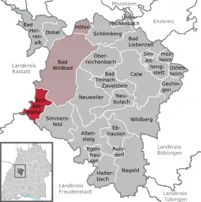 Poziția localității Enzklösterle