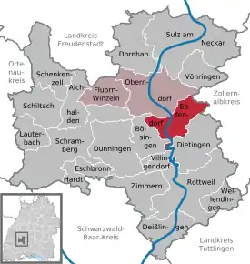 Poziția localității Epfendorf