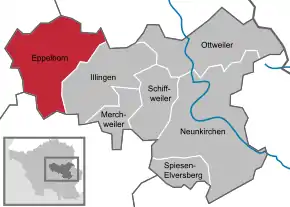 Poziția localității Eppelborn