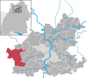 Poziția localității Eppingen