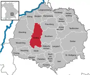 Poziția localității Erding