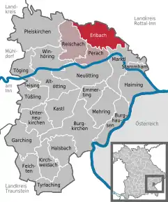 Poziția localității Erlbach