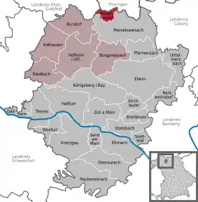 Poziția localității Ermershausen