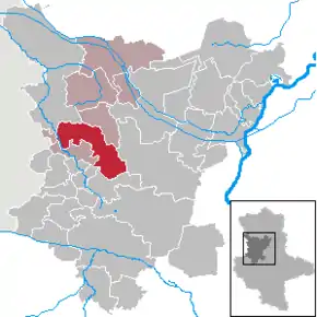 Poziția  Erxleben pe harta districtului Börde