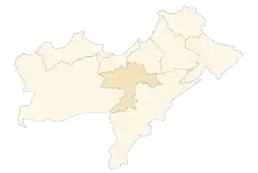 Localizarea districtului în cadrul provinciei