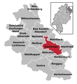 Poziția localității Eschwege