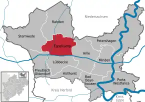 Poziția localității Espelkamp