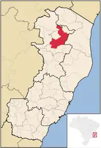 Poziția localității Nova Venécia