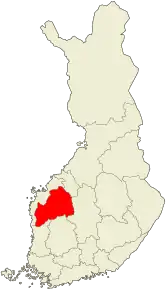 Poziția regiunii Ostrobotnia de Sud