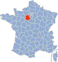 Poziția regiunii Eure-et-Loir