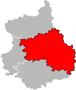 Arondismentul Chartres în cadrul departamentului Eure-et-Loir