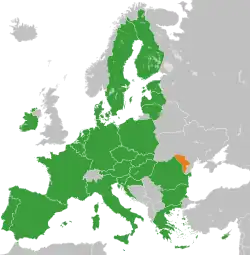 Map indicating locations of Commonwealth of Independent States and Georgia