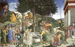 Scene din viața lui Moise  (Sandro Botticelli 1481-1482)