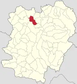 Amplasarea în cadrul județului