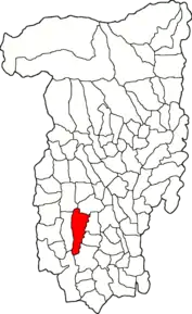 Poziția localității Fârtățești