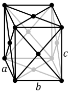 Ortorombic cu fețe centrate (γ)