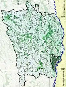 Amplasarea în cadrul județului